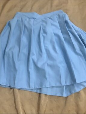 Shein Teen Light Blue Pleated Skater Skirt